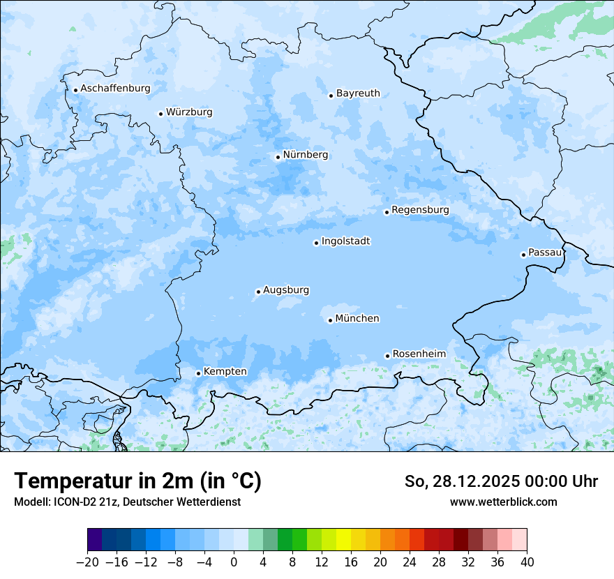 Modellkarten Temperatur
