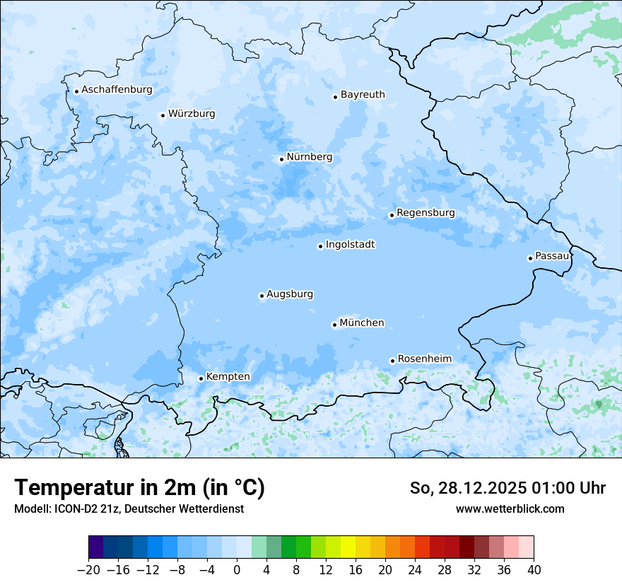 Modellkarten Temperatur