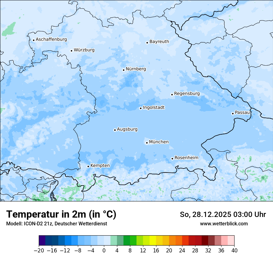 Modellkarten Temperatur