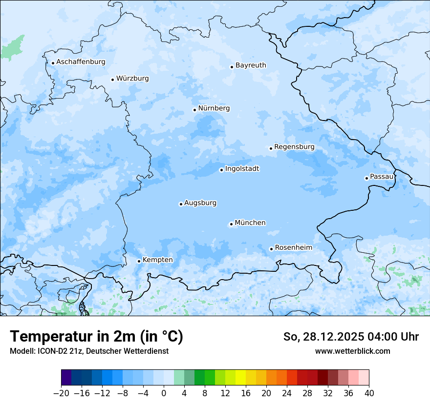 Modellkarten Temperatur