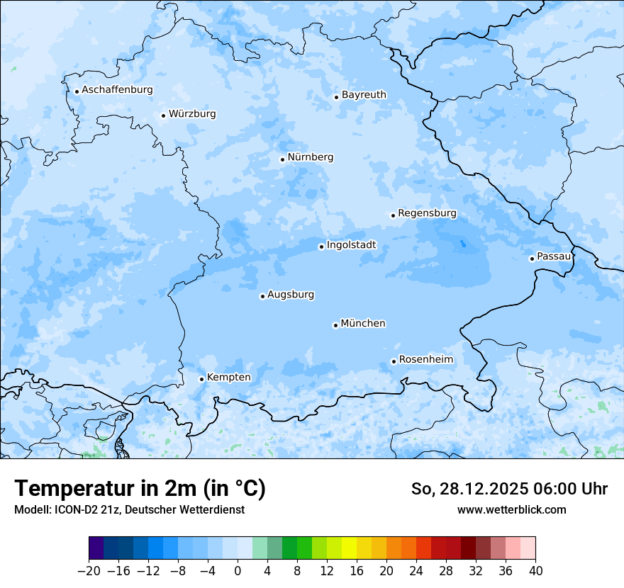 Modellkarten Temperatur