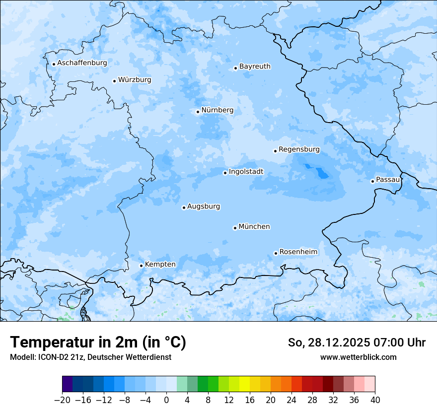 Modellkarten Temperatur