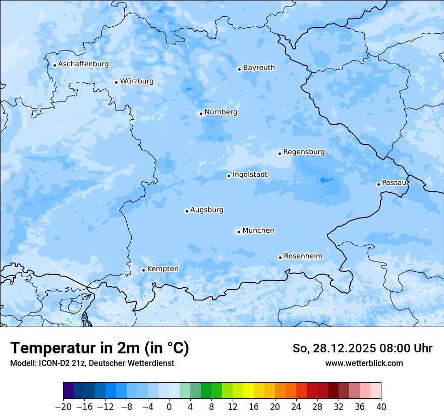 Modellkarten Temperatur