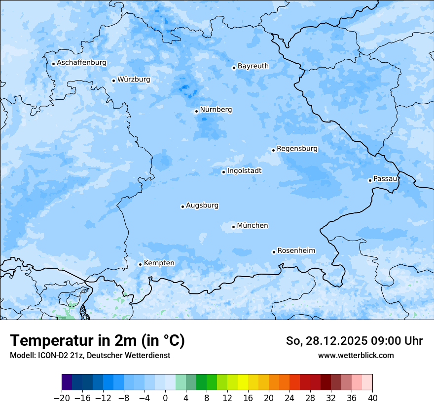 Modellkarten Temperatur