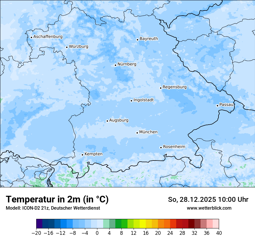 Modellkarten Temperatur