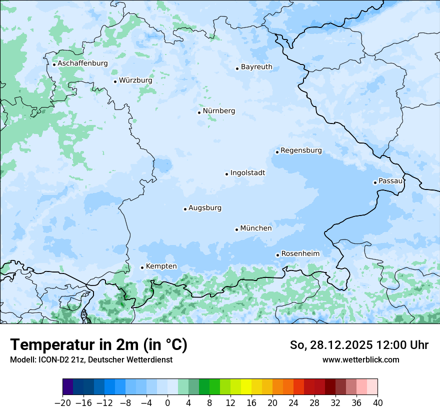 Modellkarten Temperatur