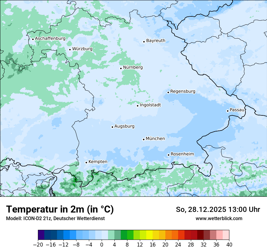 Modellkarten Temperatur