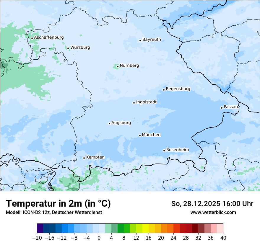 Modellkarten Temperatur