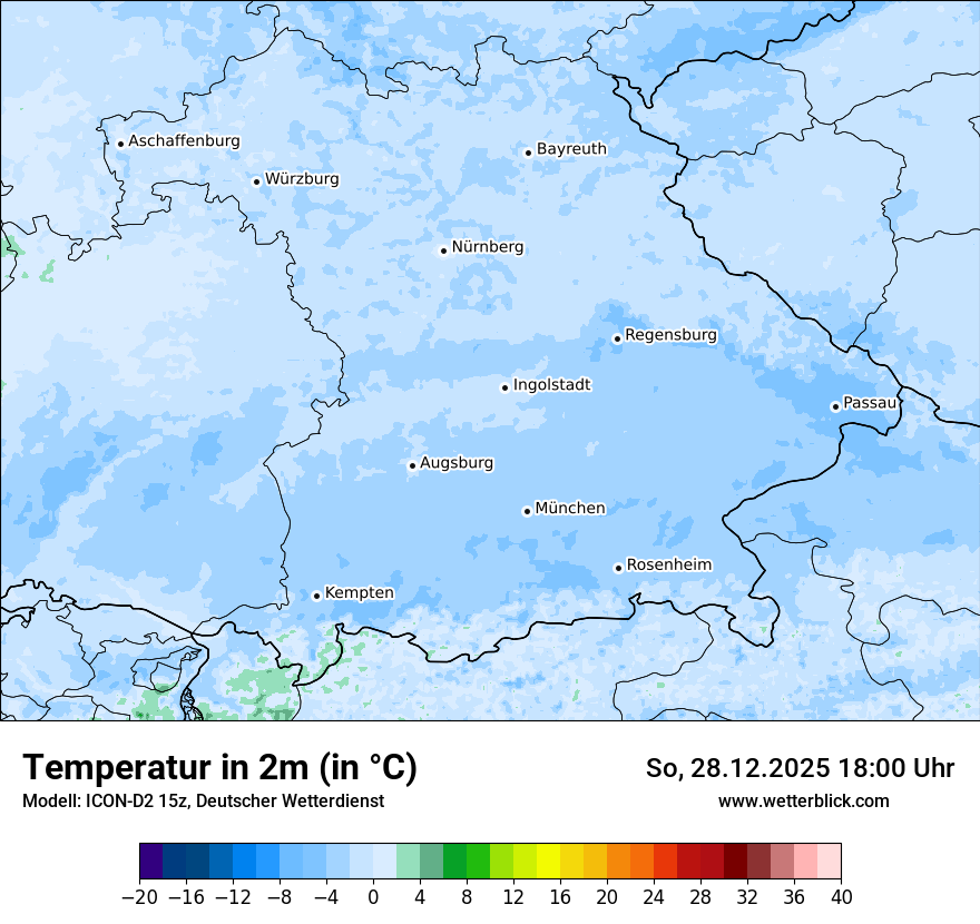 Modellkarten Temperatur