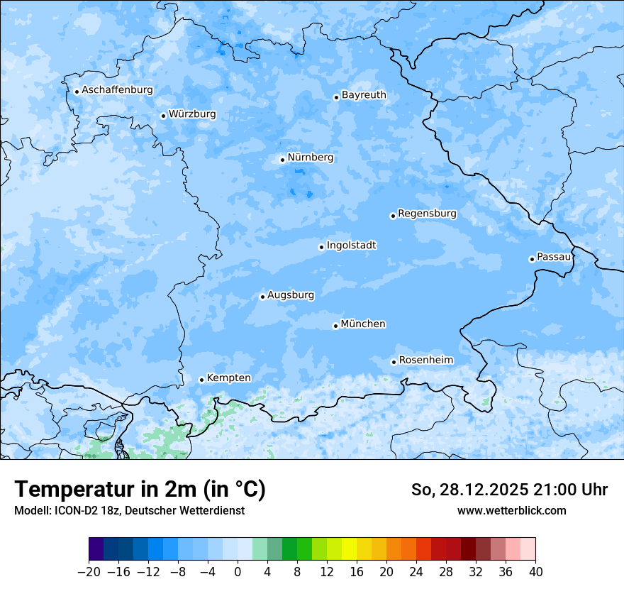 Modellkarten Temperatur