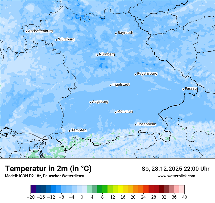 Modellkarten Temperatur