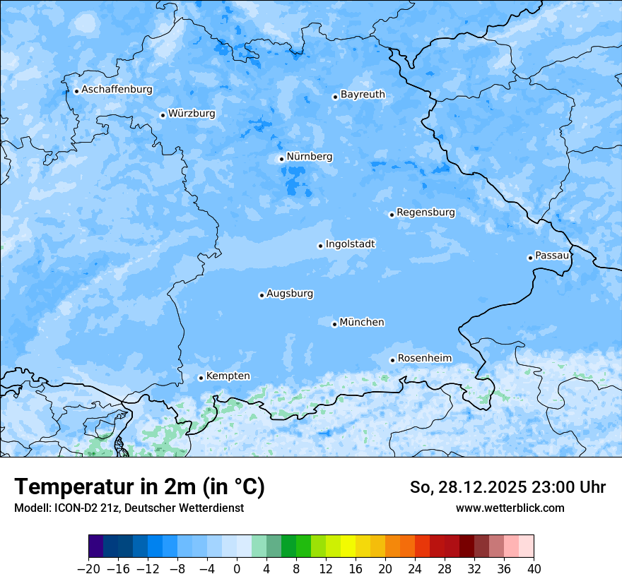 Modellkarten Temperatur