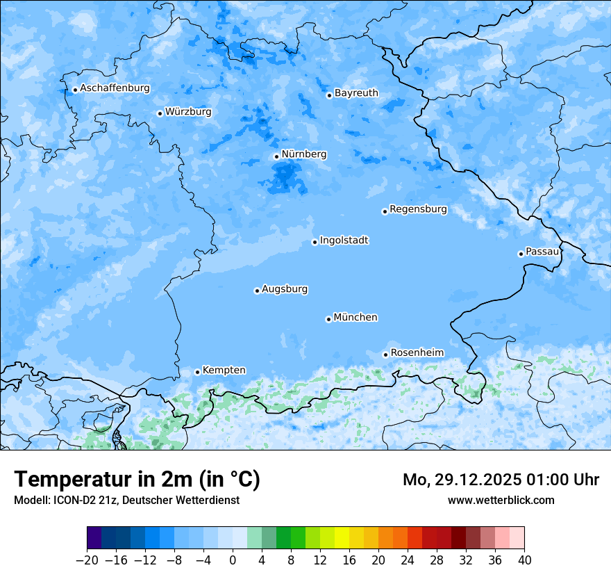 Modellkarten Temperatur