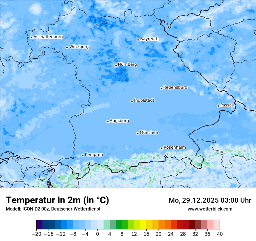 Modellkarten Temperatur
