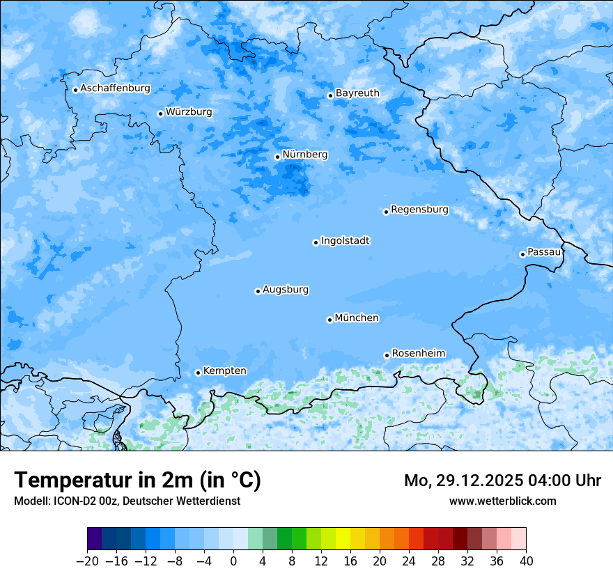 Modellkarten Temperatur