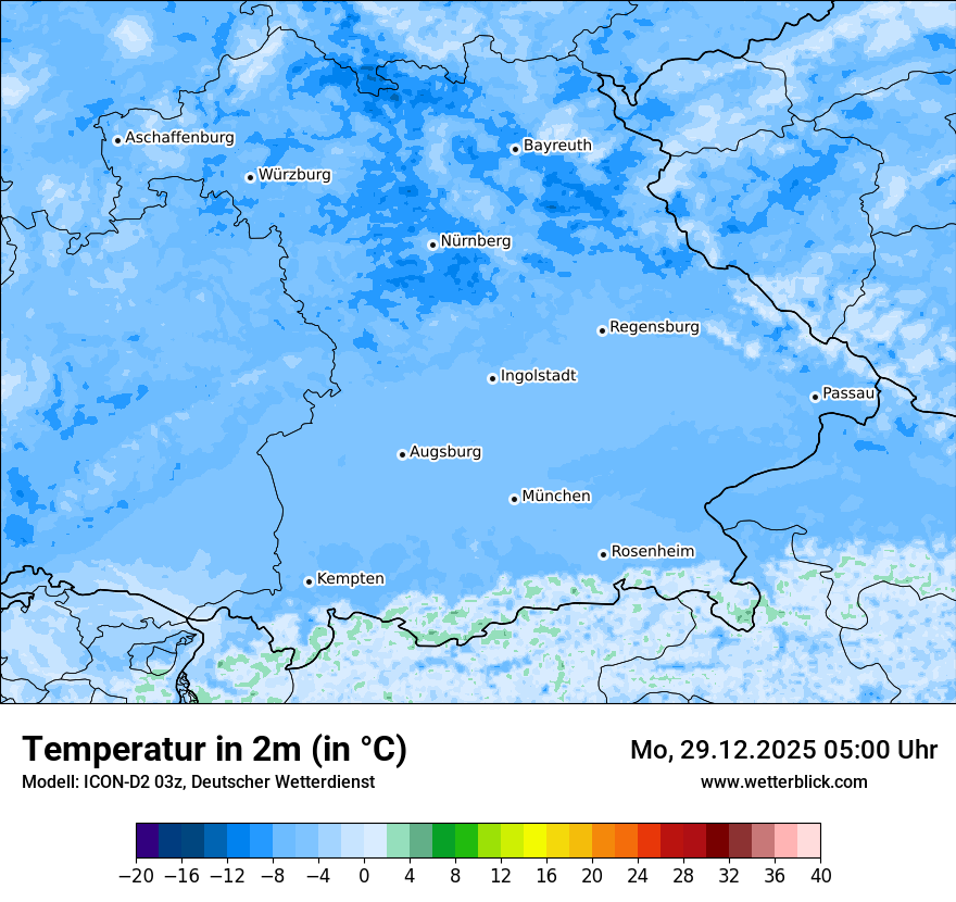 Modellkarten Temperatur
