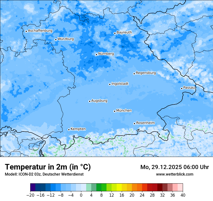 Modellkarten Temperatur