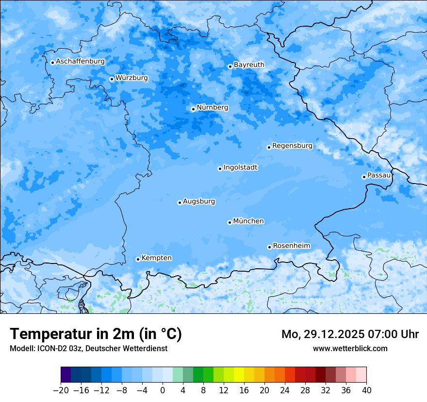 Modellkarten Temperatur