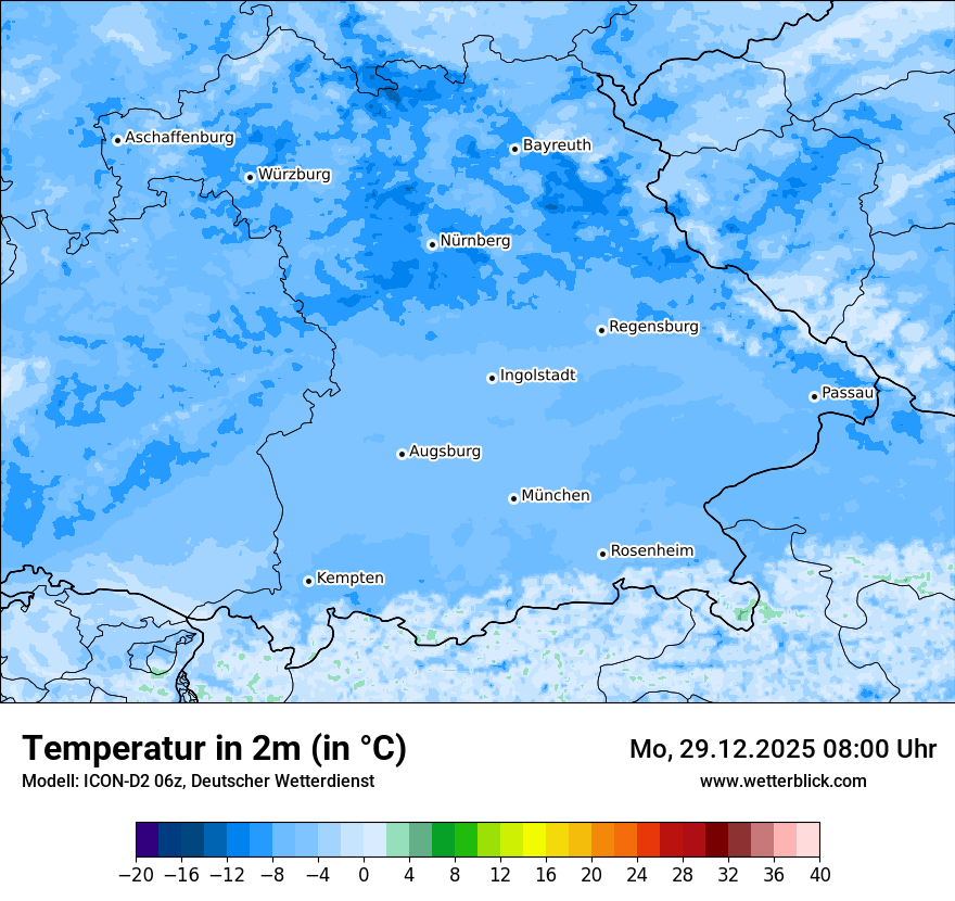 Modellkarten Temperatur