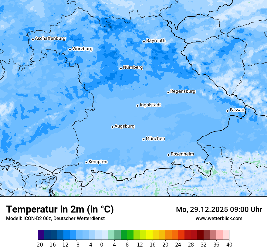 Modellkarten Temperatur
