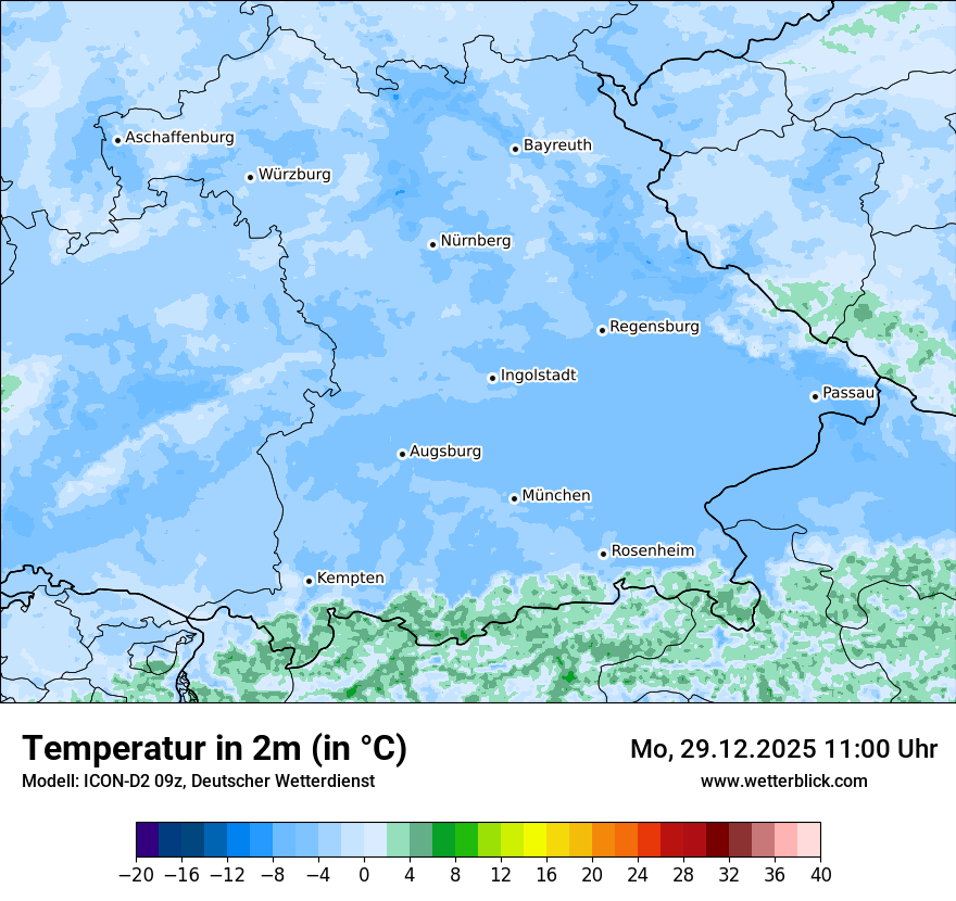 Modellkarten Temperatur