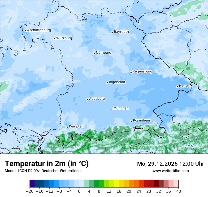 Modellkarten Temperatur