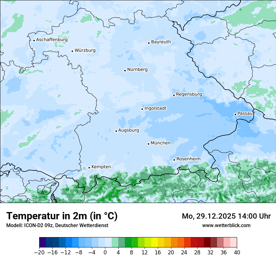 Modellkarten Temperatur