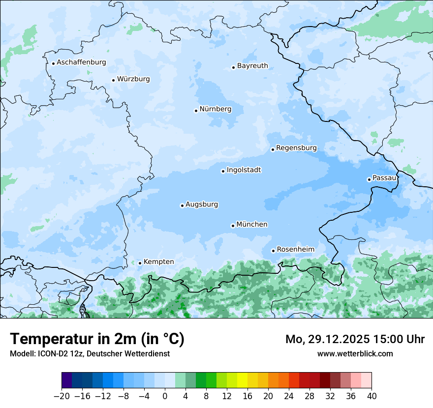 Modellkarten Temperatur