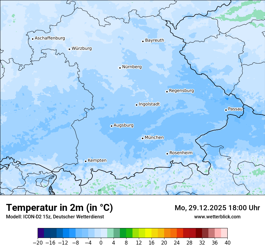 Modellkarten Temperatur