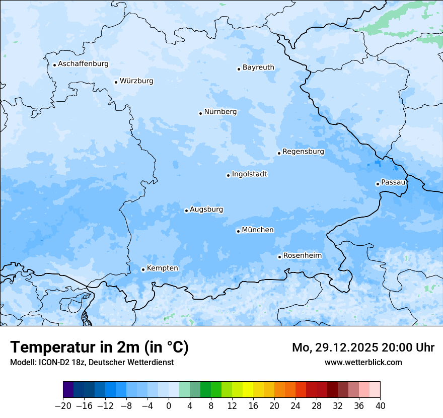 Modellkarten Temperatur