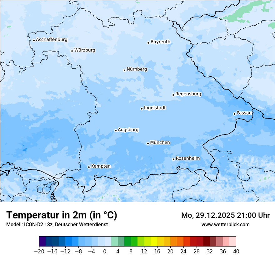 Modellkarten Temperatur