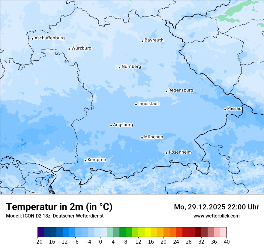 Modellkarten Temperatur