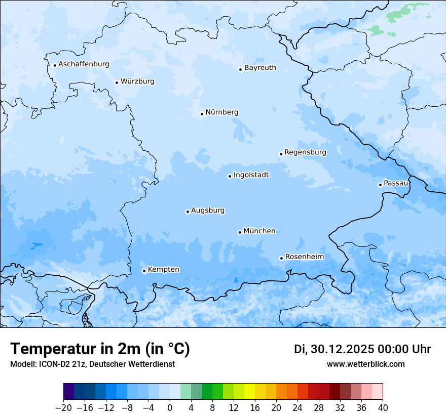 Modellkarten Temperatur
