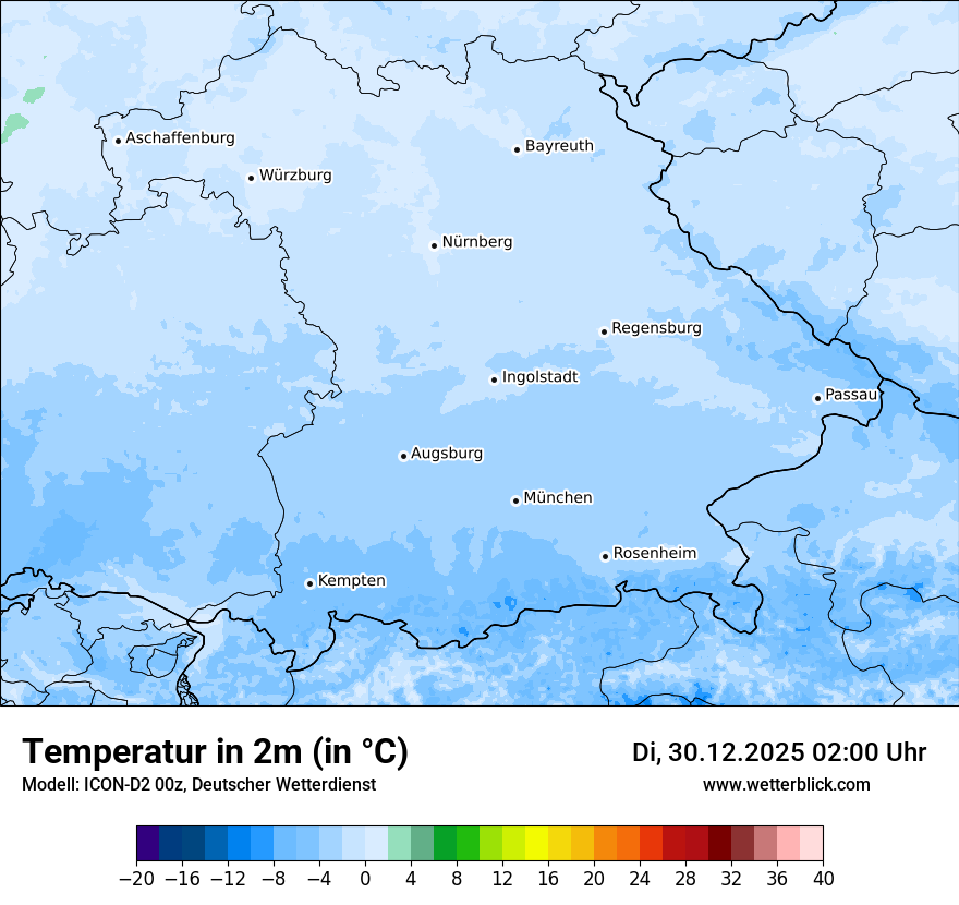 Modellkarten Temperatur