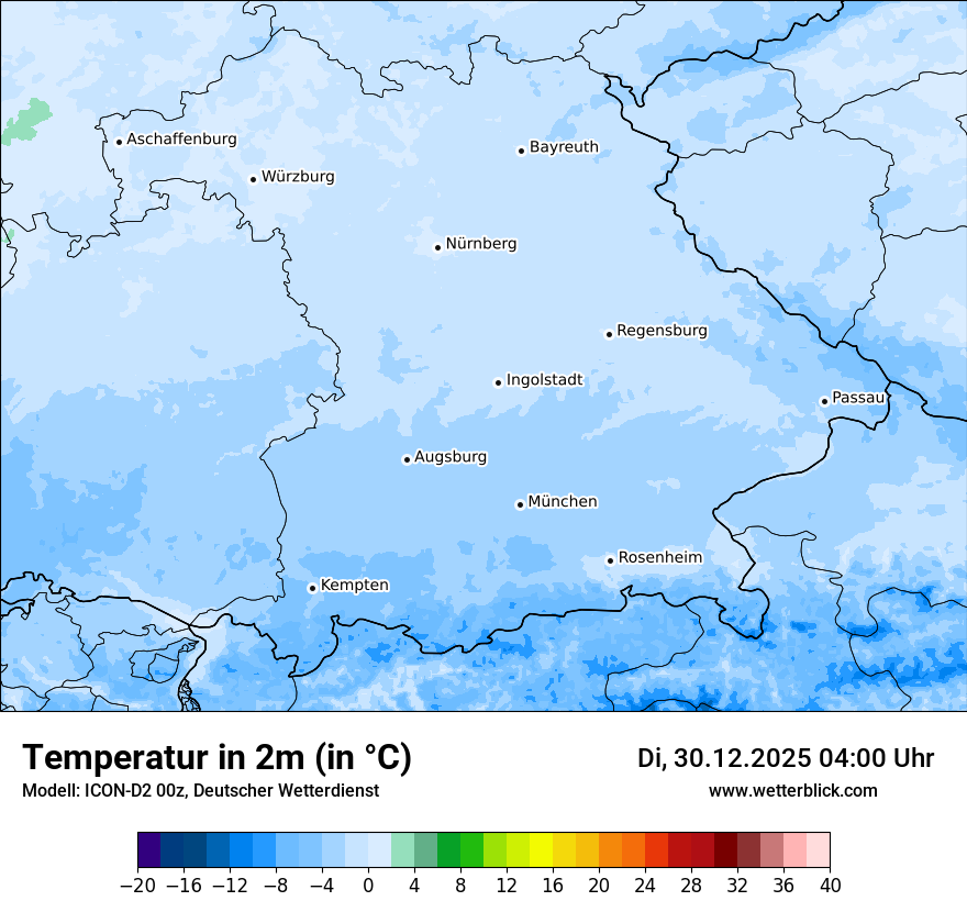 Modellkarten Temperatur
