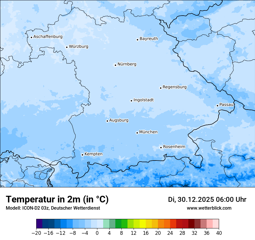 Modellkarten Temperatur