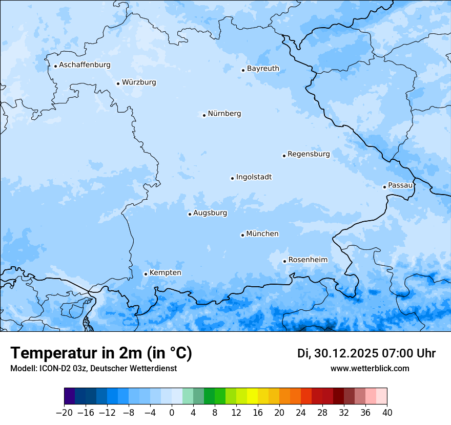 Modellkarten Temperatur