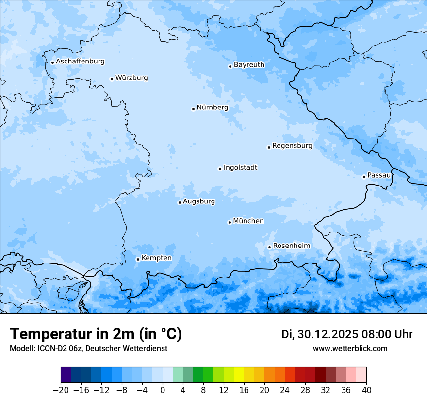 Modellkarten Temperatur