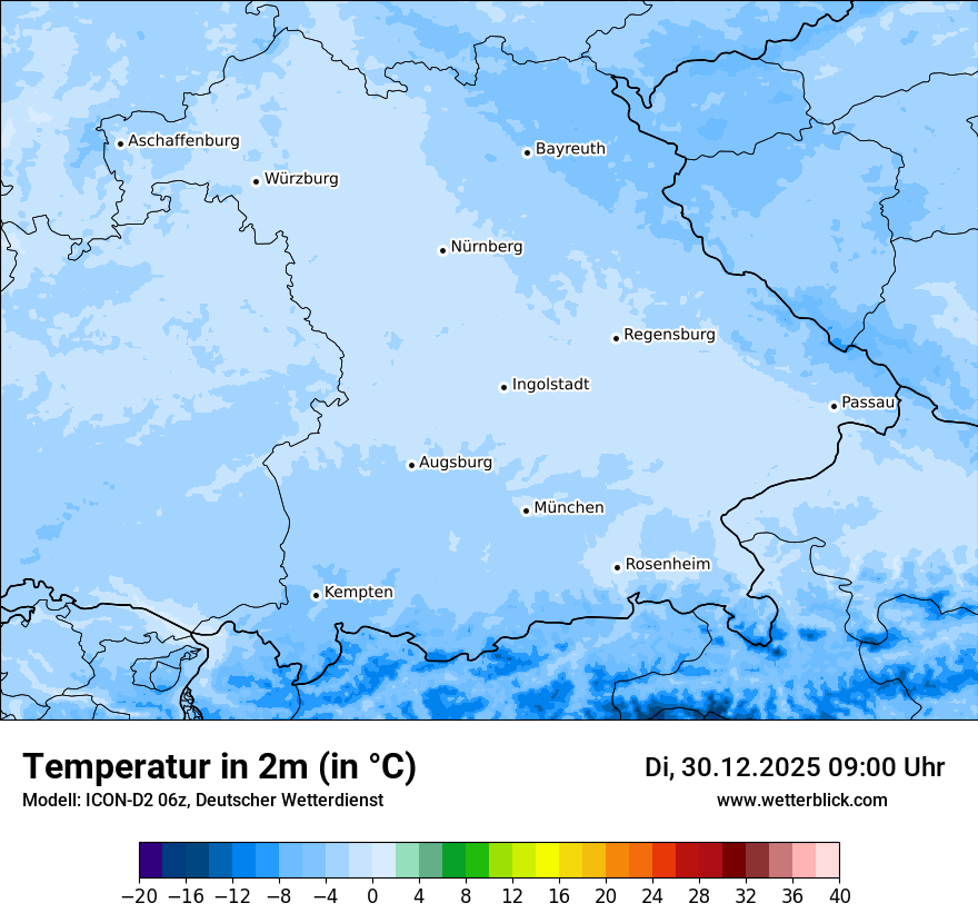 Modellkarten Temperatur