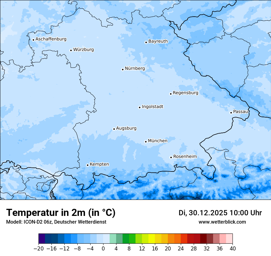 Modellkarten Temperatur