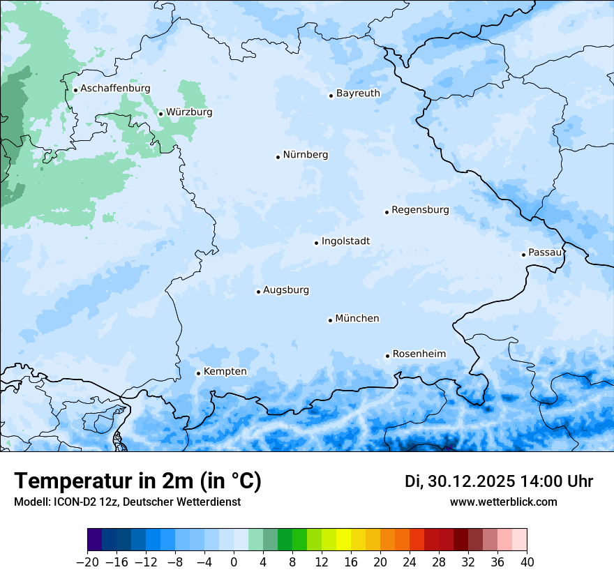 Modellkarten Temperatur