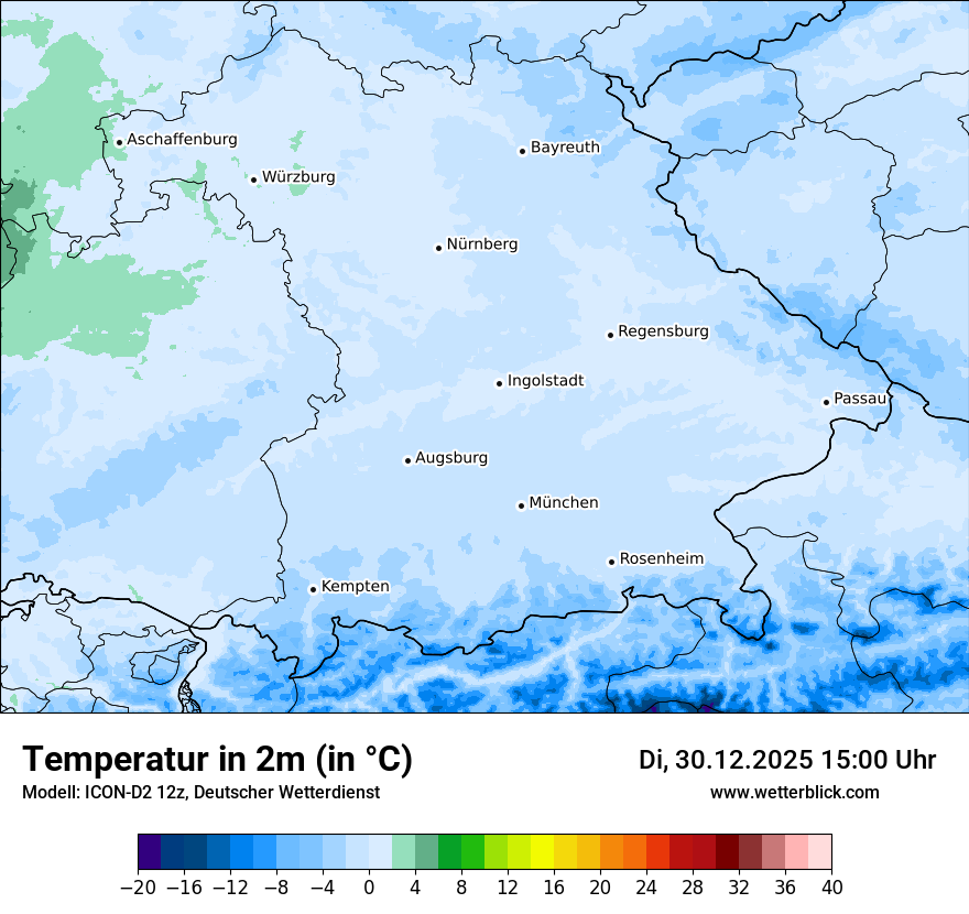 Modellkarten Temperatur