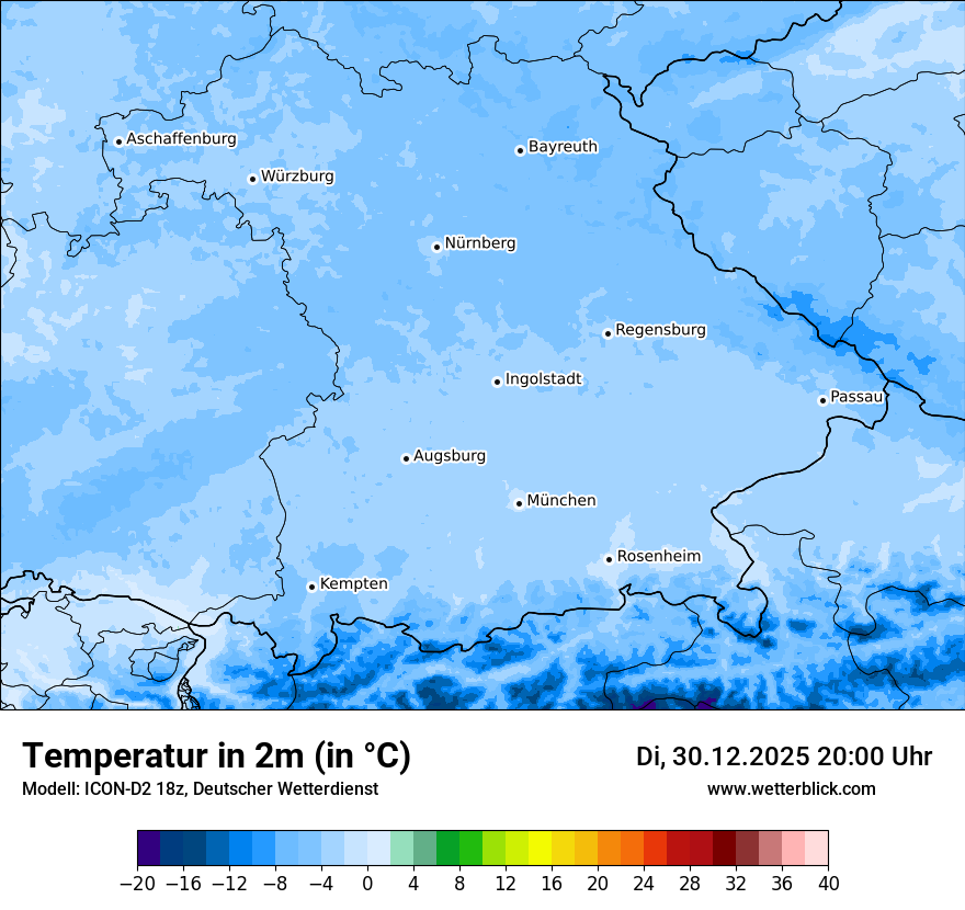 Modellkarten Temperatur