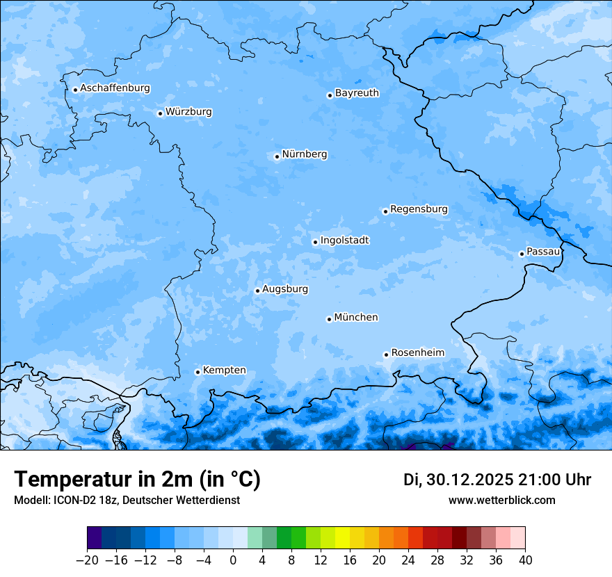 Modellkarten Temperatur