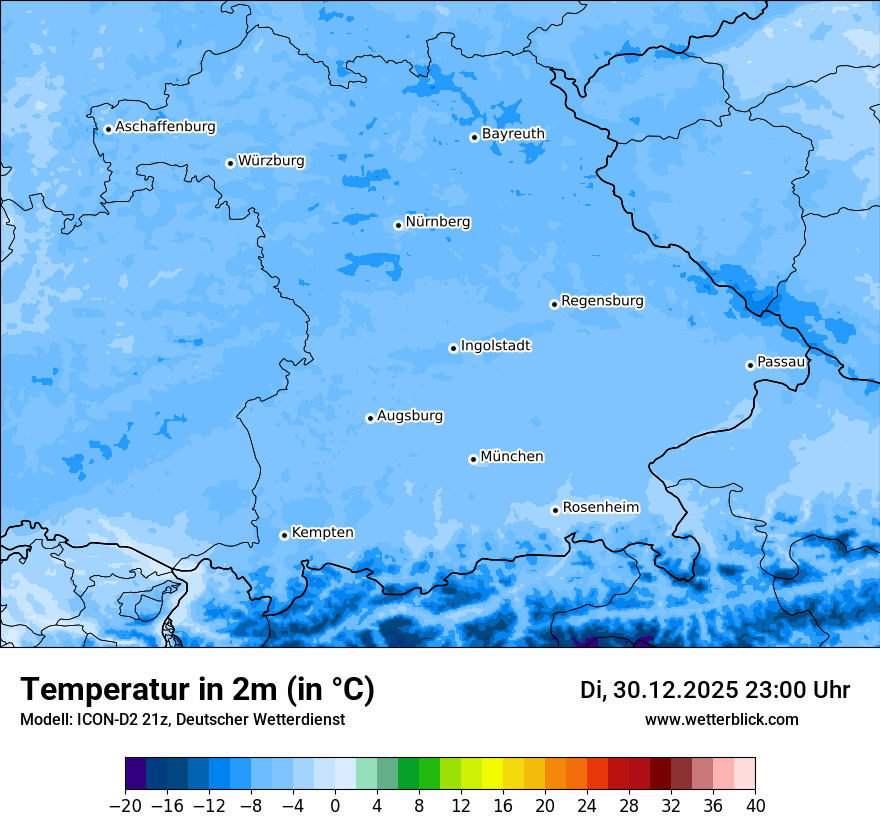 Modellkarten Temperatur