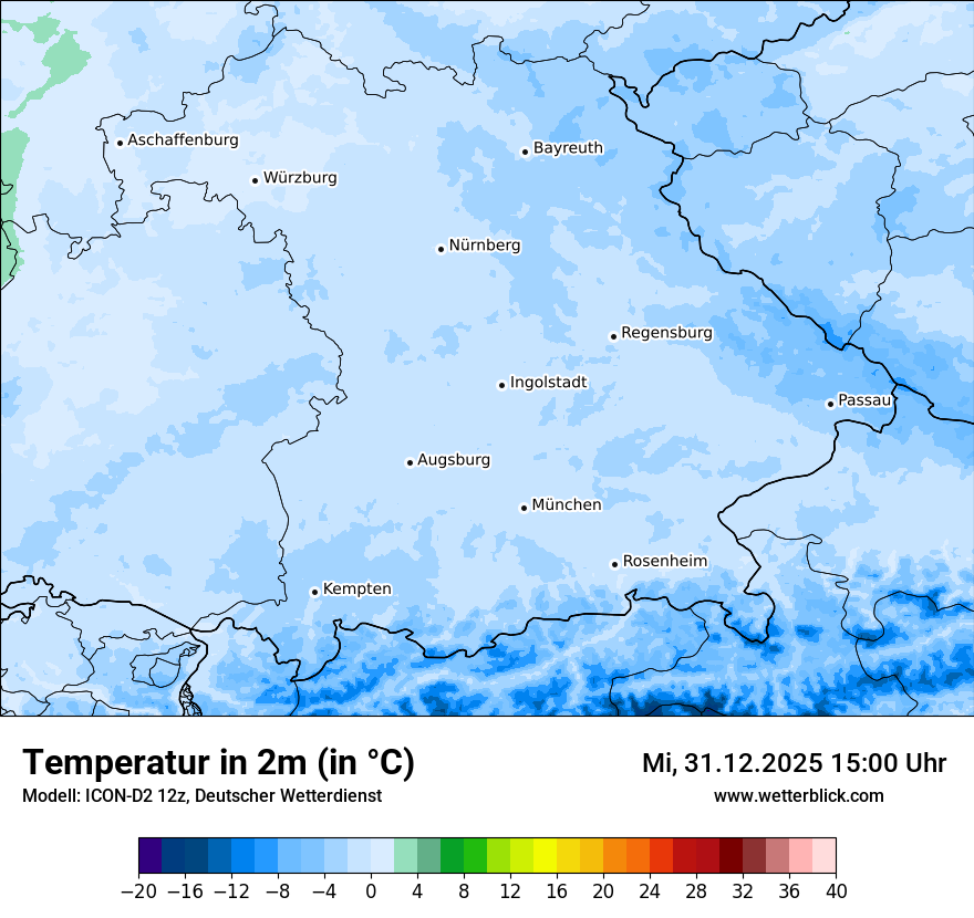 Modellkarten Temperatur