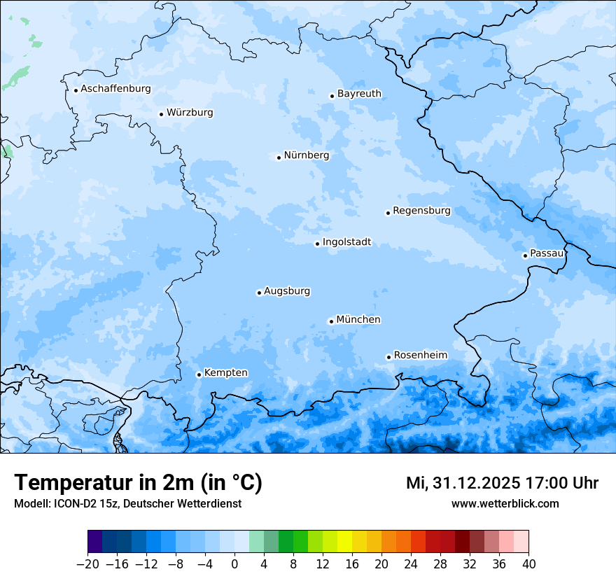 Modellkarten Temperatur