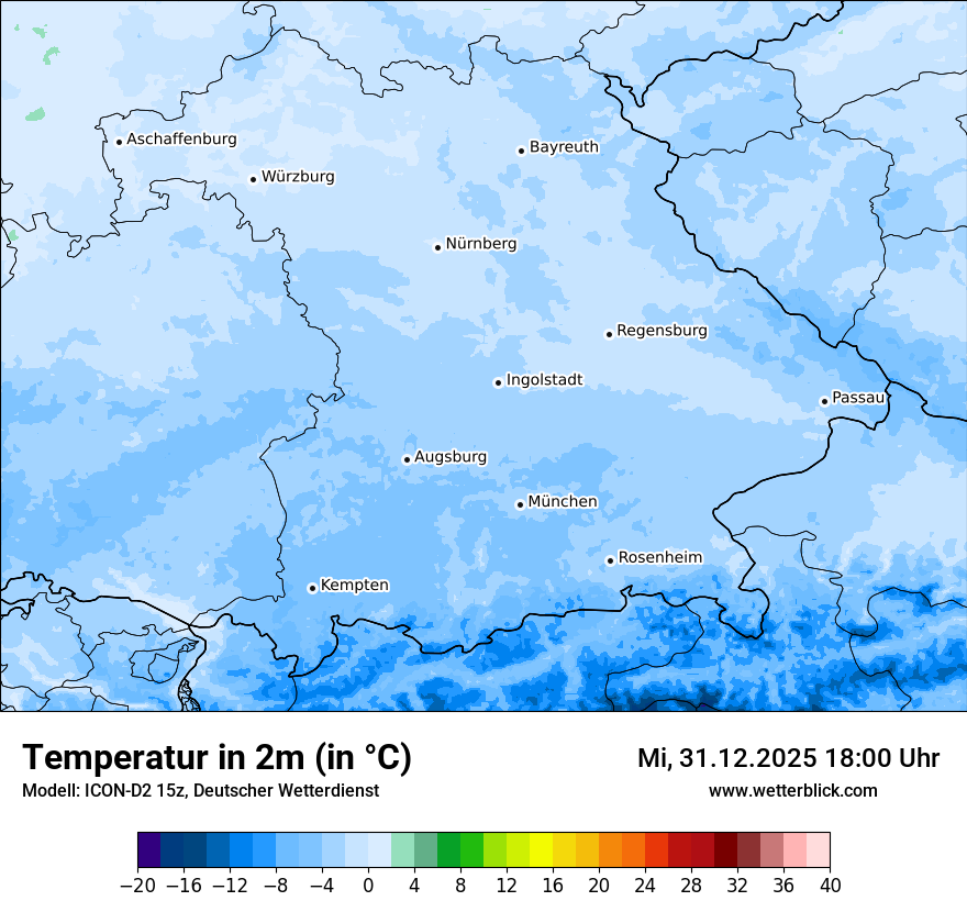 Modellkarten Temperatur