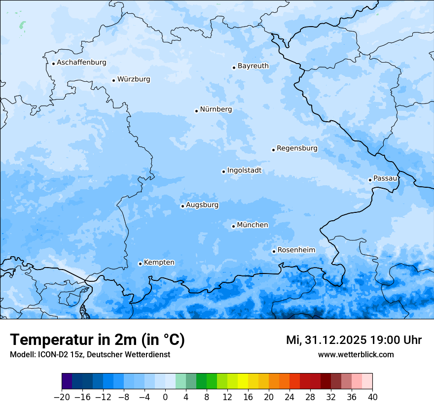 Modellkarten Temperatur