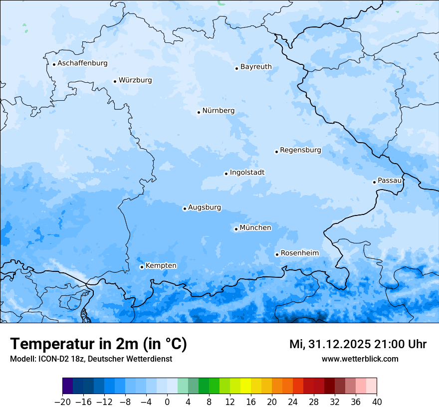 Modellkarten Temperatur